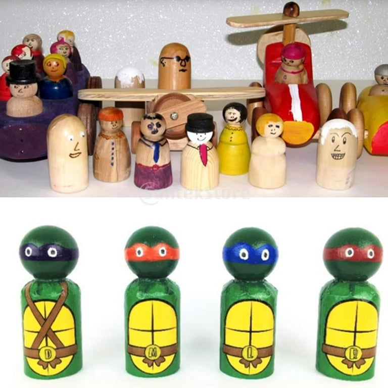 Unfinished Wooden Peg Dolls, Peg People, Doll Bodies, Wooden