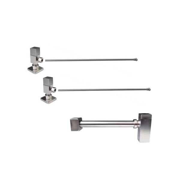 Square European Pedestal Kit, Satin Nickel
