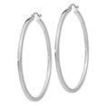 thumbnail image 2 of Boucles d'Oreilles Rondes en Tube Carré Or Blanc 14 Carats, 2 of 8