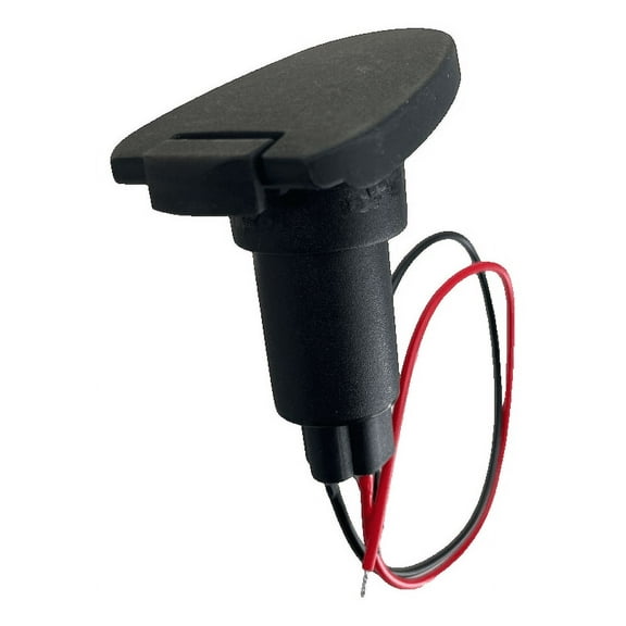 Pactrade Marine Boat 2-Prong Nylon Navigation Stern Light Pole Base Black Cover Socket Plug-in 3/4" Pole Flag Pole (Tear Drop - 15 Degrees)