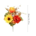 thumbnail image 3 of SLYNSHome Artificial Fall Flower Bouquet, Faux Sunflower Rose for Thanksgiving Decor, Autumn Harvest Floral Arrangement, Fake Plant for Vase Table Centerpiece, 3 of 7