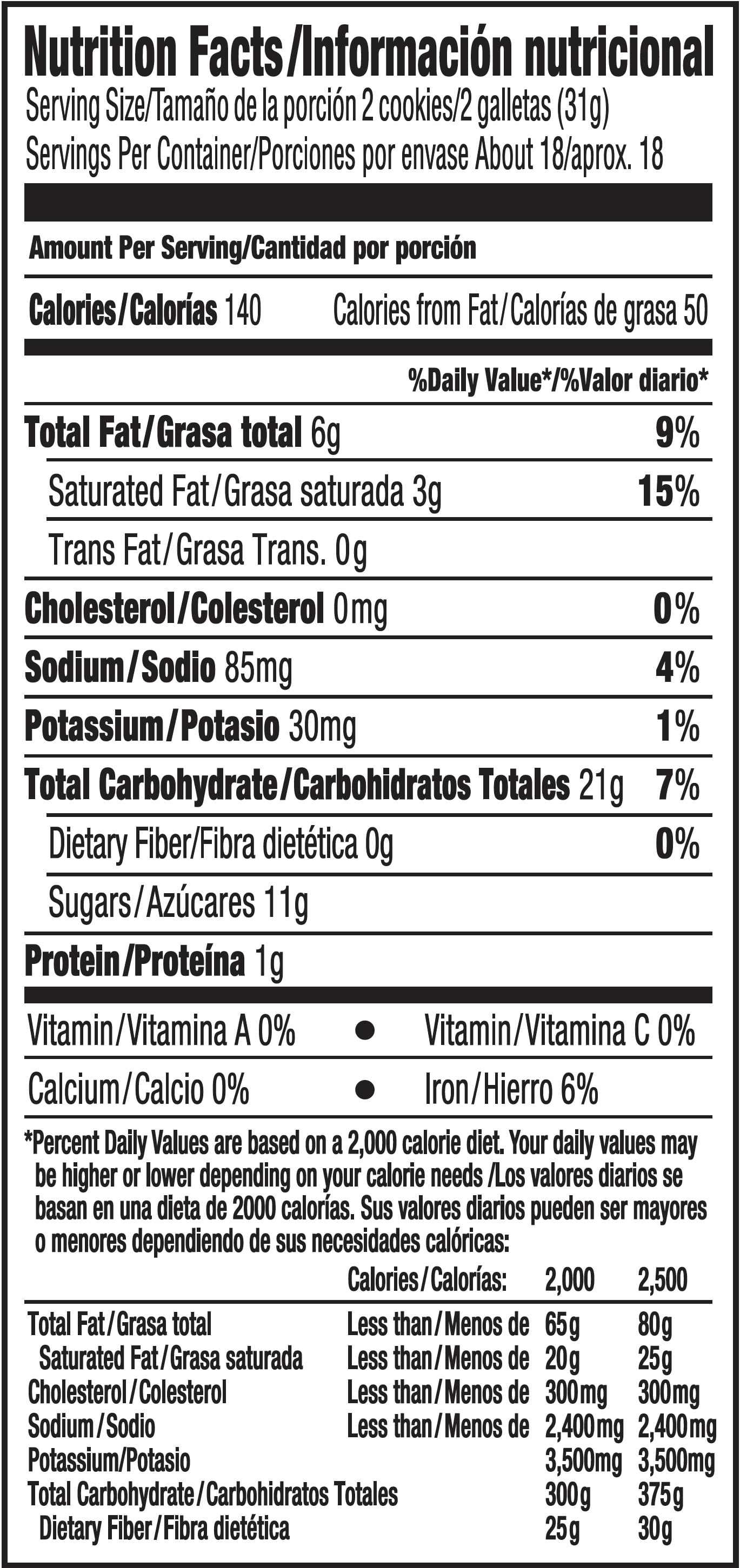 Chips Ahoy Cookies Nutrition Label Besto Blog