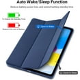 thumbnail image 5 of KOMI for iPad 10th Generation Case 2022 with Pencil Holder, iPad 10.9 Inch Case [Support Touch ID] Flexible TPU Back Shell Smart Trifold Stand Protective Cover, Auto Wake/Sleep, 5 of 5