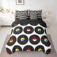 thumbnail image 2 of jejeloiu Musical Record 7-Piece Twin Bedding Sets,Abstract Geometric Circle Bedding Comforter Set For Girls Boys Reversible, 2 of 8