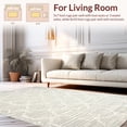 thumbnail image 2 of ODIKA 6'x9' Machine Washable Non-Slip Area Rug, Modern Cream Geo High Traffic Rug, Beige, 262455, 2 of 7