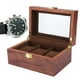 thumbnail image 3 of Caja de exhibición de reloj Amonsee Caja organizadora de relojes para hombres de Madera 3 rejillas 16,5 x 11 x 8 cm, 3 of 5