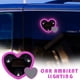 thumbnail image 1 of Luz de neón de doble corazón alimentada por energía solar para coche | Lámpara decorativa interior | Resplandor ambiental suave en forma de corazón | Resistente al agua, fácil de instalar, comodidad, 1 of 5