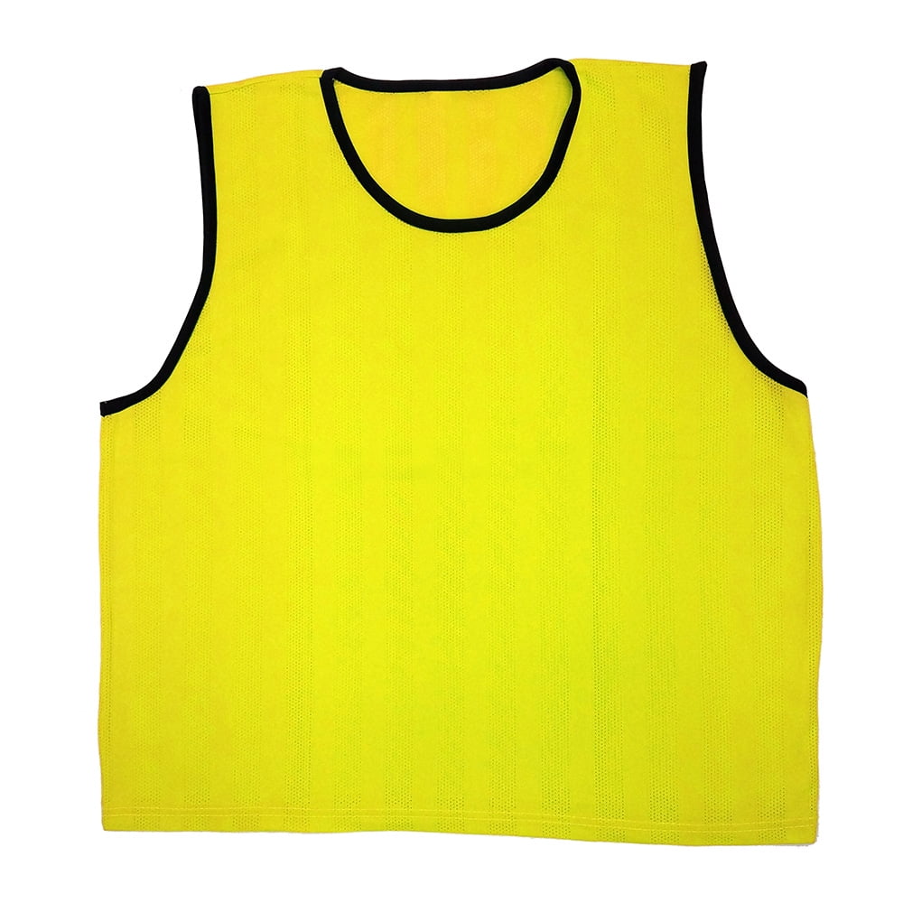 GoTEAM! Pro Striped Mesh Sport Training Pinnies Youth Yellow