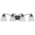 thumbnail image 2 of Nuvo Lighting 63358 - 4 Light (Twist  and  Lock Base) 28.75" Empire Mahogany Bronze Finish with Frosted Glass Vanity Light Fixture (60-3358), 2 of 2