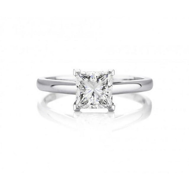 2.00 Ct Solitaire Round Diamond Wedding Rings for Women Solid 14K White Gold