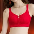 thumbnail image 3 of ALLLIST Lace Women Bras Red No Wire Bralette Soft Solid Plunge Women's Lingerie Size 34-42, 3 of 4