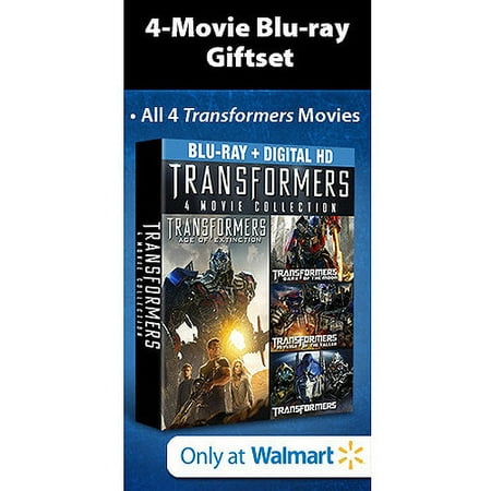 Transformers: Age Of Extinction 4-Movie Blu-ray Collection (Walmart Exclusive) (4-Disc Blu-ray + Digital HD)