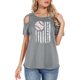 thumbnail image 2 of Camiseta estampada con estilo para mujer, blusa de manga corta, cuello redondo, camisetas informales OAVQHLG3B Store lin121212, 2 of 4