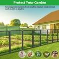 thumbnail image 3 of Jhsomdr Decorative Garden Fence with Gate 54ft (L)×40in (H) Heavy Duty Metal Fence Outdoor Wire Fence No Dig Fence Panel Animal Barrier Garden Fencing for Yard Landscape, 3 of 9