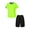 Fluorescent Green&Black, variant on Venjoe Boys Basketball Training Outfits Football Baseball Jersey with Active Shorts 2 Pieces Blue&Black 140