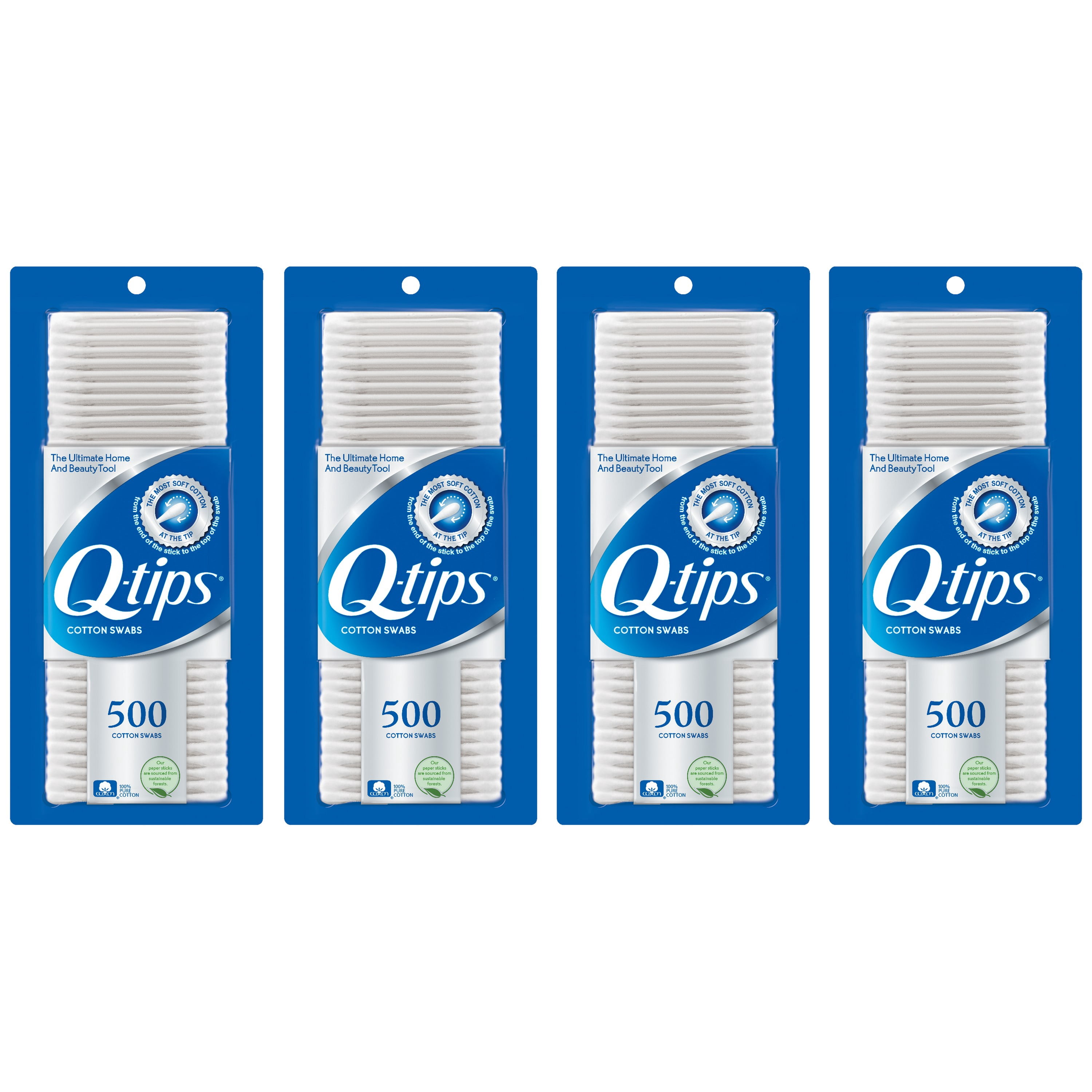Q-Tips Cotton Swabs 500 Count (Pack of 3)