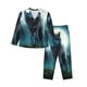 thumbnail image 1 of Fotbe Wolf Conjunto de Pijama de Manga Larga para Mujer con Estampado, Ropa de Dormir de 2 Piezas, Conjunto de Casa Suave y Cómodo con Bolsillos-X-Large, 1 of 7