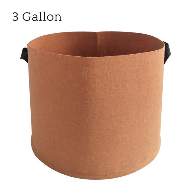 Ounissouiy Bolsas para cultivo de plantas de jardín de 1/2/3/5/7 galones, maceta para flores y verduras, maceta para jardín de patatas, bolsa para cultivo Jardín y Patio Marrón (3 galones) 25D*23H
