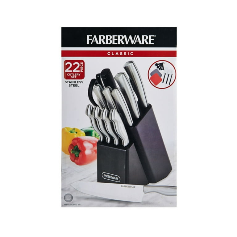 Farberware Classic 22-piece Stamped Stainless Steel Cutlery and Utensil Set  2023 - AliExpress