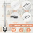 thumbnail image 3 of Mini Measuring Spoon Heavy Duty Stainless Steel Small Teaspoon Micro Mg Scoop 1/64, 1/32, 1/16, 1/8, 1/4 TSP for Home Kitchen Cooking Dry Liquid Ingredients，Fits in Spice Jar，Silver Set of 5, 3 of 5