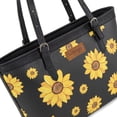 thumbnail image 5 of Montana West Women's Wrangler Tote Bag - Sunflower Floral Purse, Western Style Shoulder Bag, Ideal Memory-Keeper, Black, 5 of 7