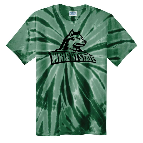 J2 Sport WSU Wright State University NCAA Tie Dye T-Shirt – Apparel Shirt Forest Green