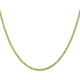 thumbnail image 2 of Solid 10k Yellow Gold 2.2mm Diamond-cut Rope Chain - 7" Bracelet, 2 of 8