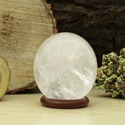 Reikiera Crystal Stone Ball Natural Gemstone Sphere Reiki Crystal Healing with Ring Stand- Choose Size
