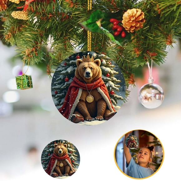 Boreal Craft Customized Ornament Picture Bear Christmas Tree Decoration Memorial Ornaments Bear Memorial Christmas Ornaments National Park Ornaments Pendants