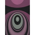 thumbnail image 1 of Ahgly Company Indoor Rectangle Patterned Purple Lily Purple Novelty Area Rugs, 4' x 6', 1 of 6