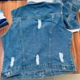 thumbnail image 5 of kamemir Denim Jackets for Women Women's Oversized Cropped Denim Jacket(M,M), 5 of 5