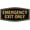 Black Gold, variant on Signs ByLITA Fancy Emergency exit only Sign - Laser-Engraved Lettering | Durable ABS Plastic | Vibrant Colors | Powerful Foam Tape Sign (Black) - Large