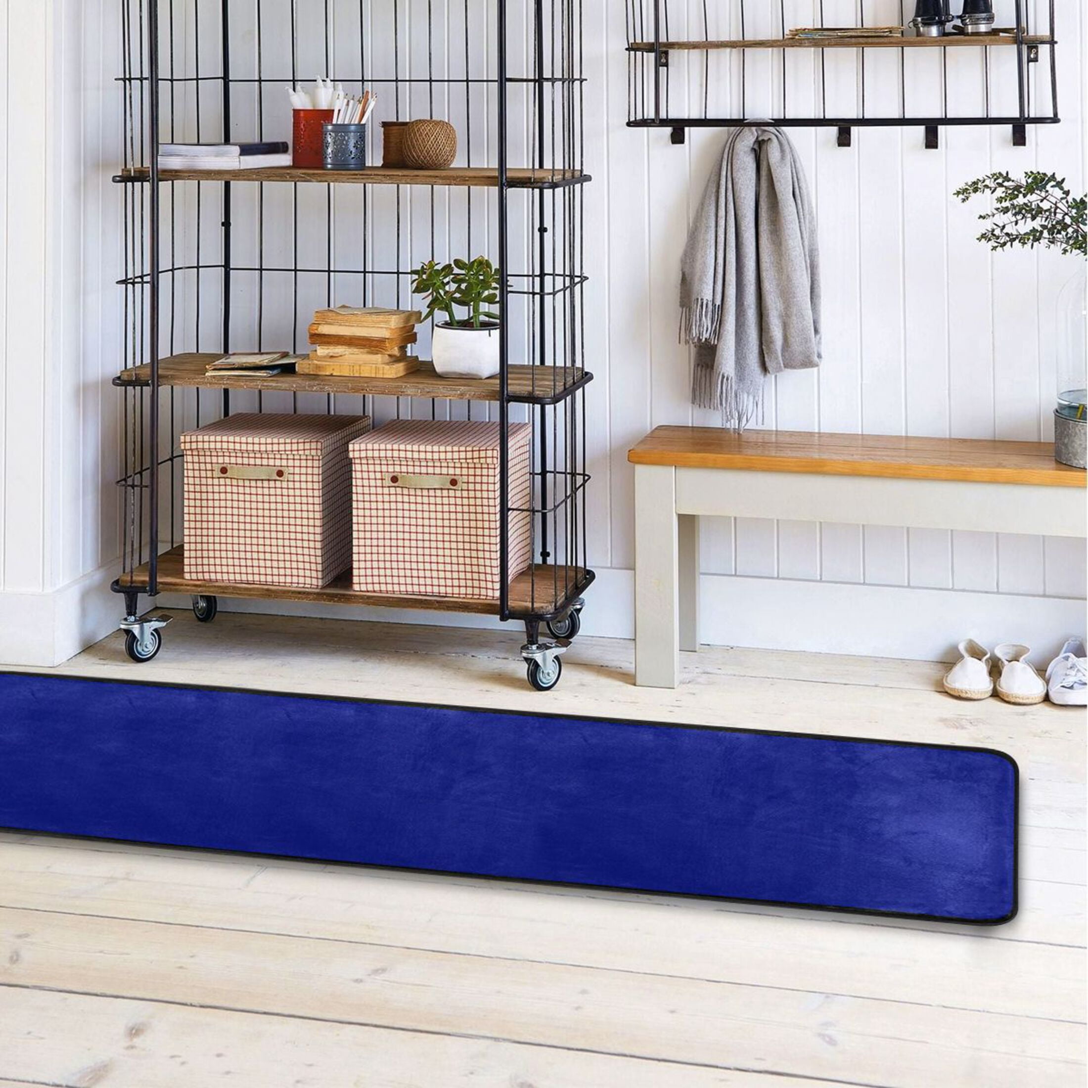Ryvnso Navy Hallway Runner Rugs Floor Carpet Non Slip Entryway Mat 2' x 6'