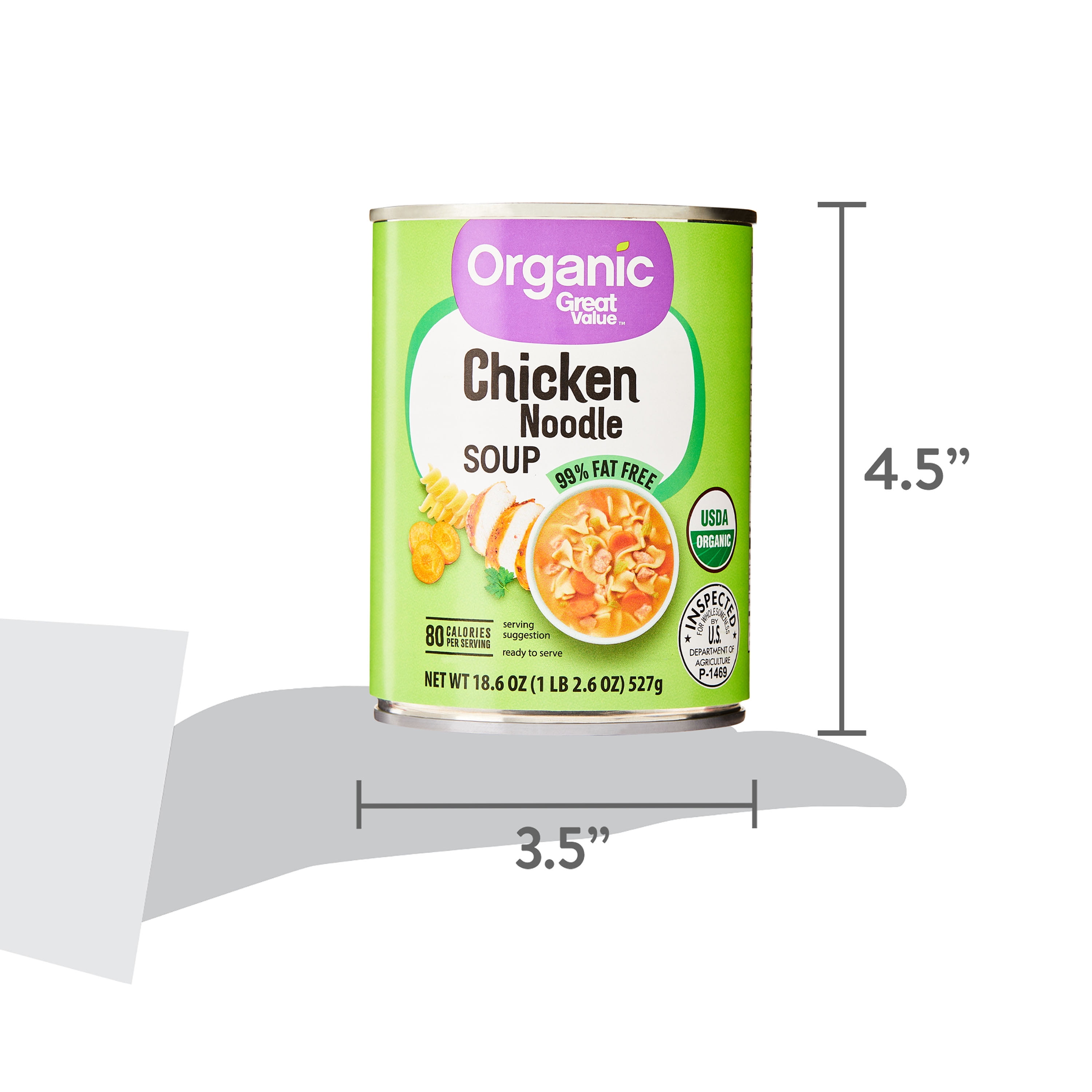 Great Value Organic Chicken Noodle Soup, 18.6 oz