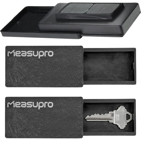 Magnetic Key Holder for Car - 3 Pack - 1 size - Car Key Hider & More - Strong Magnets - Rugged Black Plastic Cases