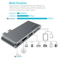 thumbnail image 4 of USB C Hub, EQUIPD Aluminum 5 in 1 USB Type C to 4K HDMI Multiport Adapter, Thunderbolt 3, USB 3.0 Port, SD/Micro SD Card Reader USB C Hub for MacBook Pro/Air/M1 (Gray), 4 of 9