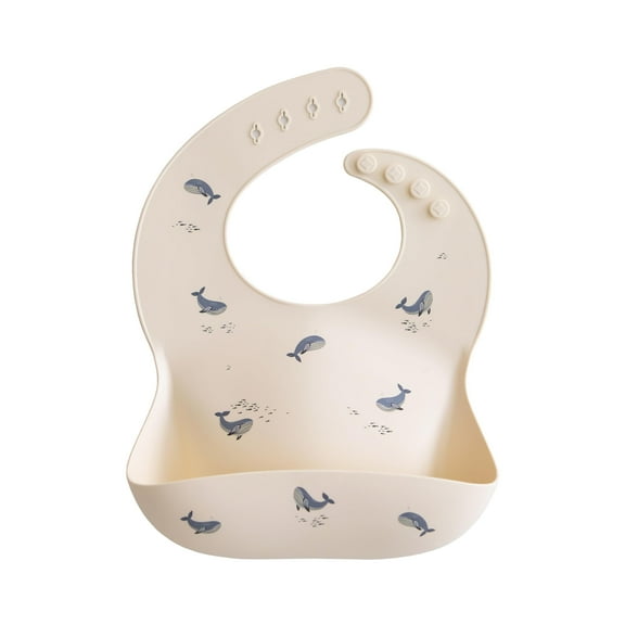 1Pcs Whales Silicone Baby Bib | Adjustable Fit Waterproof Bibs