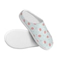 thumbnail image 3 of Lsque Strawberry Pattern Womens Comfort Cotton on Scuff With Memory Foam and Anti-skid Sole Slipper-39/40, 3 of 7