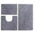 thumbnail image 1 of Alfombrilla de baño de tres piezas, absorbente, de pelo largo, juego de alfombrillas de baño, 1 of 6