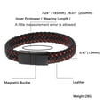 thumbnail image 2 of Paleo Hebrew Yhwh Bracelet - Israelite Hebrew Name of God Amulet Lines Leather Cuff Bangle - Tetragrammaton Jewish Messianic Wristband - Yahweh Jewelry for Men Women, Red, 7.28'', 2 of 7