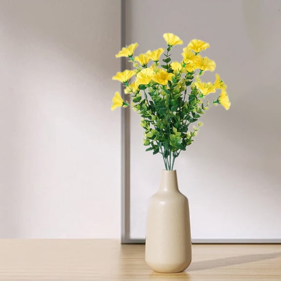 Artificial Flower Arrangement | Realistic Outdoor & Indoor Decor | Yellow White Pink Purple Orange Blue | 13.77 Inch Photo Prop for Wedding & Home