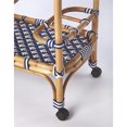 thumbnail image 3 of Butler Specialty Selena Rattan Bar Cart in Blue and White, 3 of 8