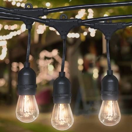 Best Choice Products 24ft Commercial Weatherproof Outdoor String Lights for Party, Restaurant, Patio Lights - (Best Light For Clones)