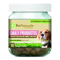 Pet Naturals of Vermont Daily Probiotic for Dogs, Digestive Health Supplement, 90 Bite-Sized
