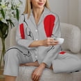 thumbnail image 6 of Salouo Animal Bulldog1 Pattern Women's Pajamas Set Long Sleeve Button Down Sleepwear Soft Pj Lounge Sets for women 2 Piece Pjs Set with Long Pants-Small, 6 of 7