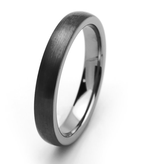 Women's Tungsten Carbide Wedding Band Ring 4mm Comfort Fit Domed Classic Ring For Men & Women