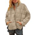 thumbnail image 4 of Puntoco Damas Color sólido Cremallera Cuello alto Manga larga Chaqueta informal Chaqueta acolchada Chaqueta acolchada de manga larga Puntoco Puntoco-1272, 4 of 9