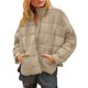 thumbnail image 4 of Puntoco Damas Color sólido Cremallera Cuello alto Manga larga Chaqueta informal Chaqueta acolchada Chaqueta acolchada de manga larga Puntoco Puntoco-1271, 4 of 9