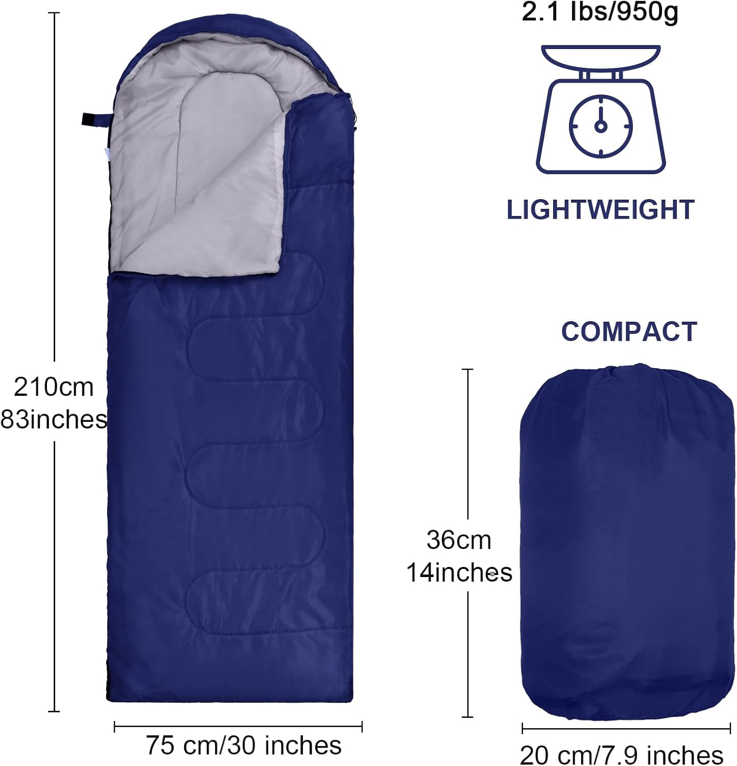 6 Pack Bulk Sleeping Bags for Homeless Donation, 0 Degree Waterproof Sleeping Bags with Compression Sack for Adults Winter Cold Weather Care Camping Hiking Emergency