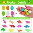thumbnail image 4 of 60 Pcs Hatching Dinosaur Eggs - Birthday Party Supplies - Dinosaur Party Supplies for Kids 3-12 - Party Favors Goodie Bags- Easter Basket Stuffers, 4 of 6